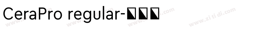 CeraPro regular字体转换